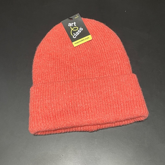 Bundle of 2 Cuffed Beanie OSFM | Pink and Orange #B917 - Picture 4 of 5